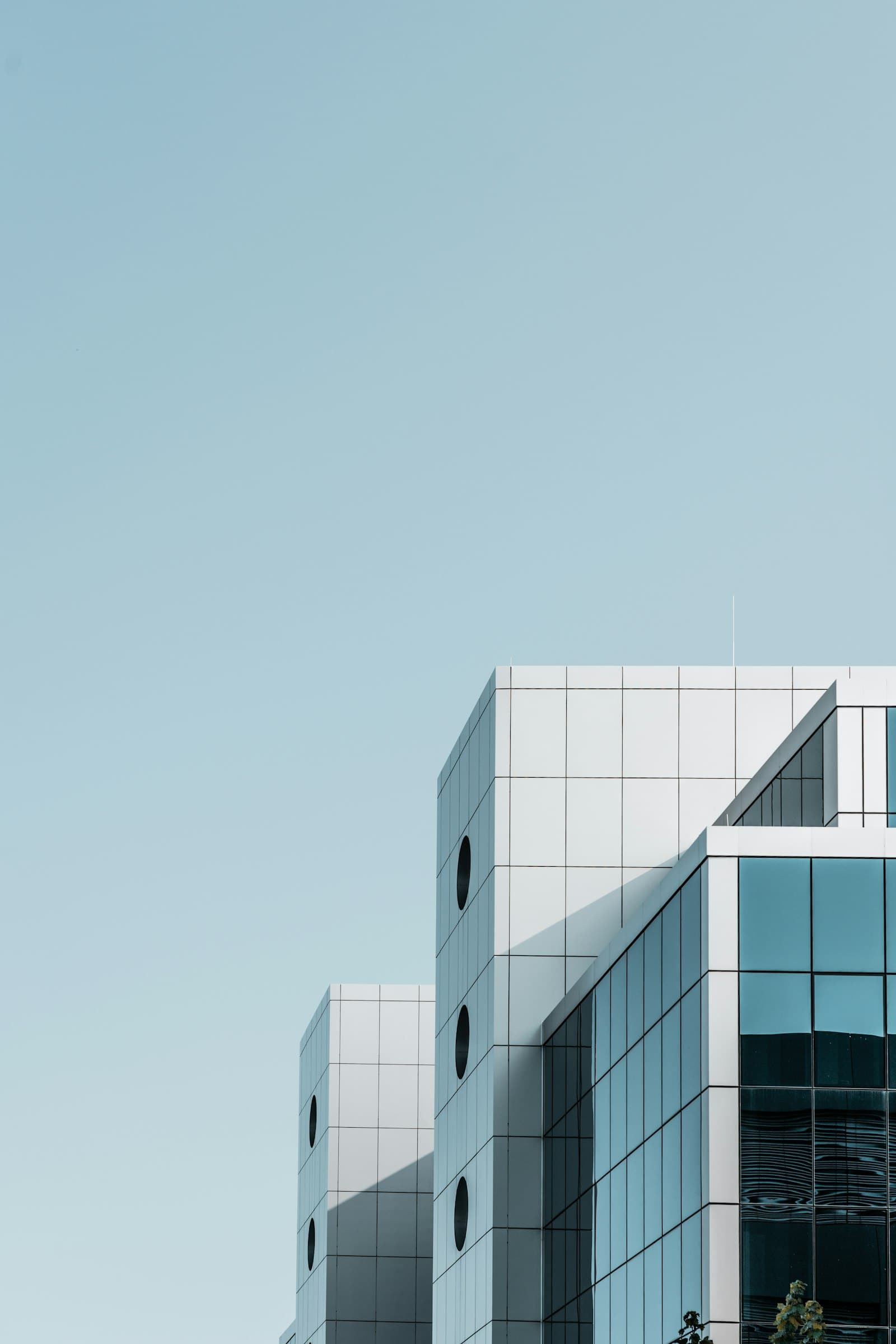Modern commercial glass office building